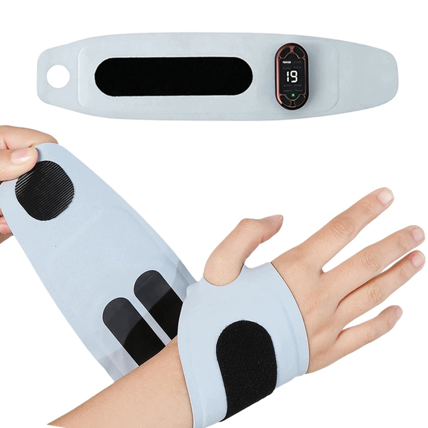 EMS wrist massager 8 modes relieve joint pain and muscle tension