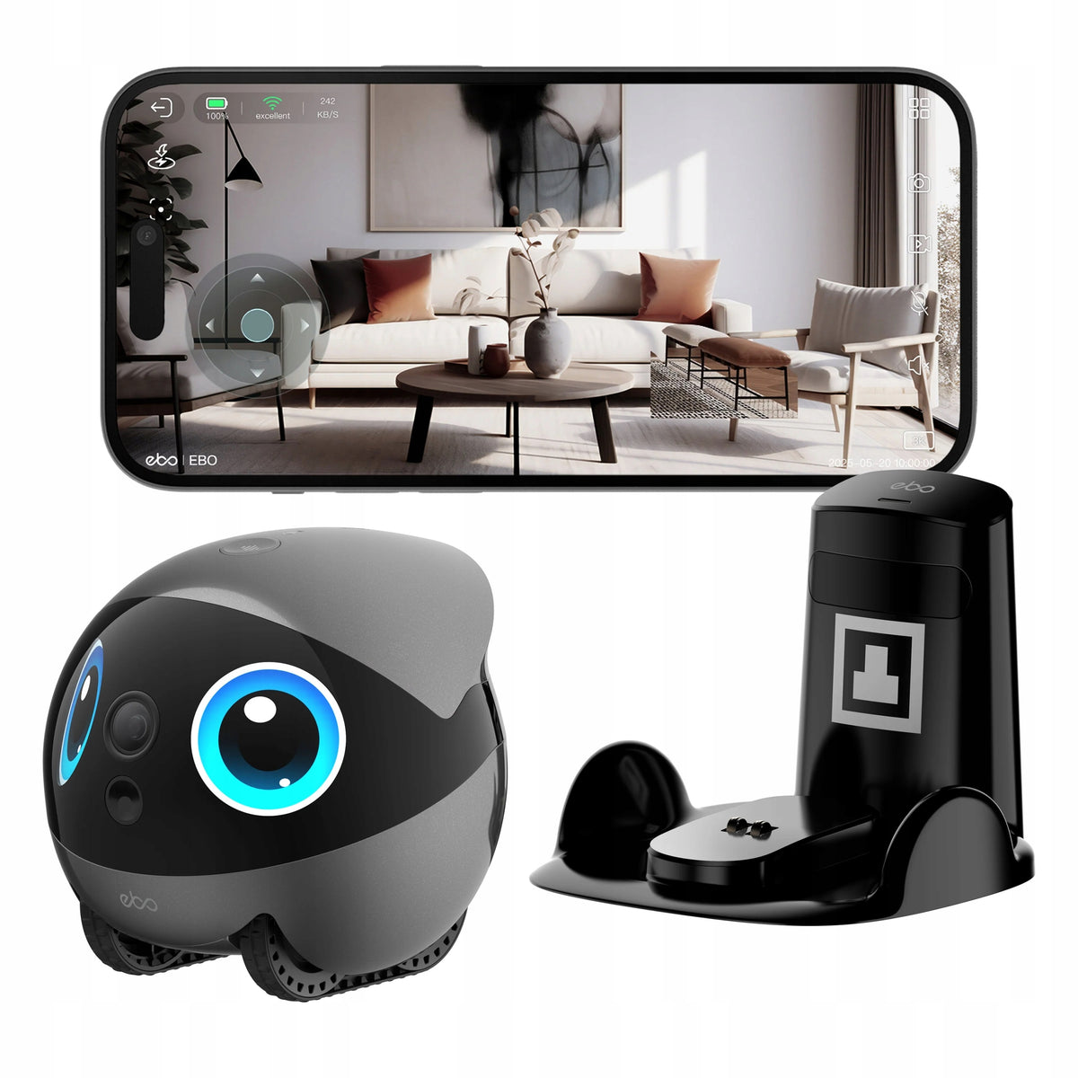 ENABOT Robot for Home EBO Air 2 Plus FamilyBot Monitoring with AI Camera Packaging status original