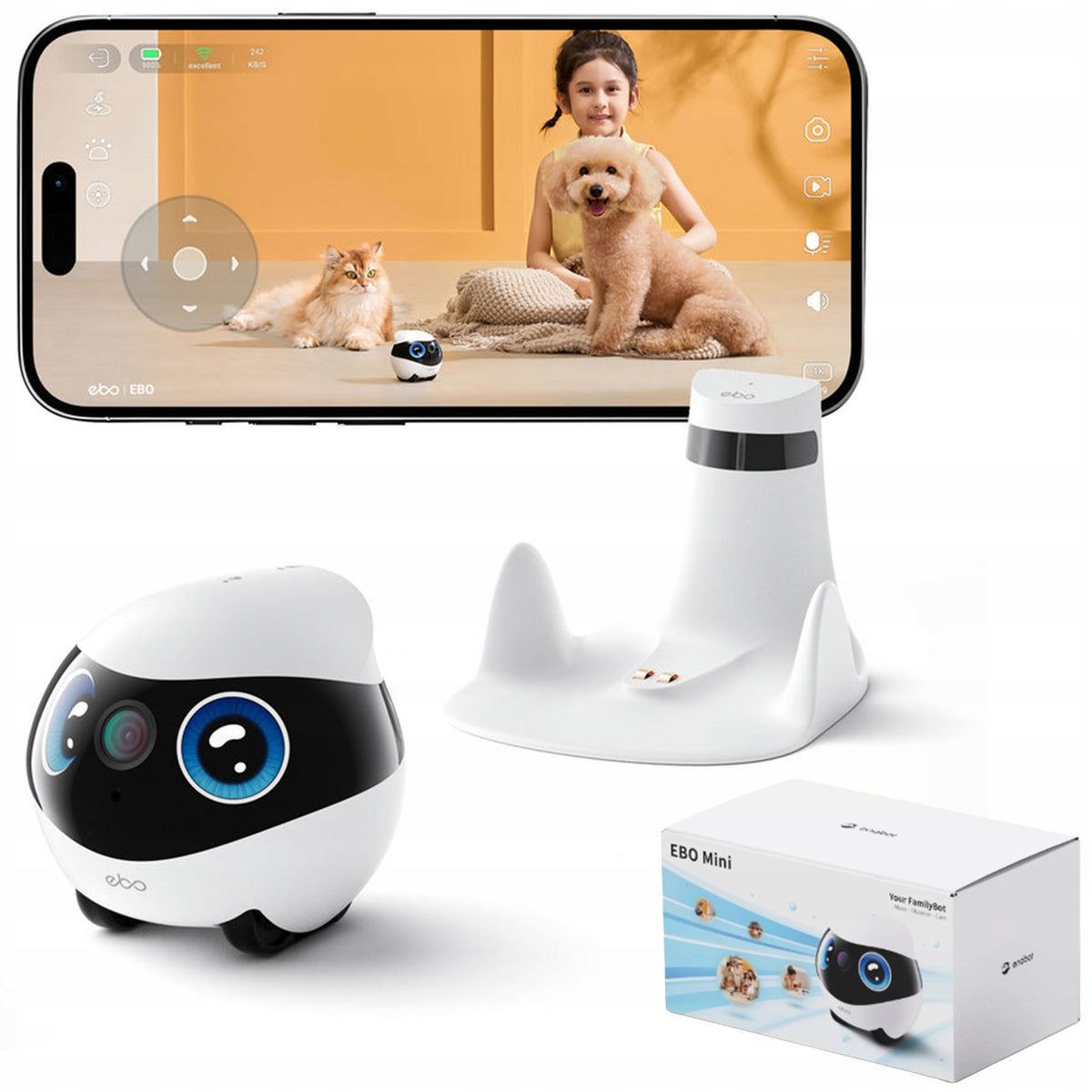 ENABOT robot for Monitoring and Animal Care EBO Mini FamilyBot