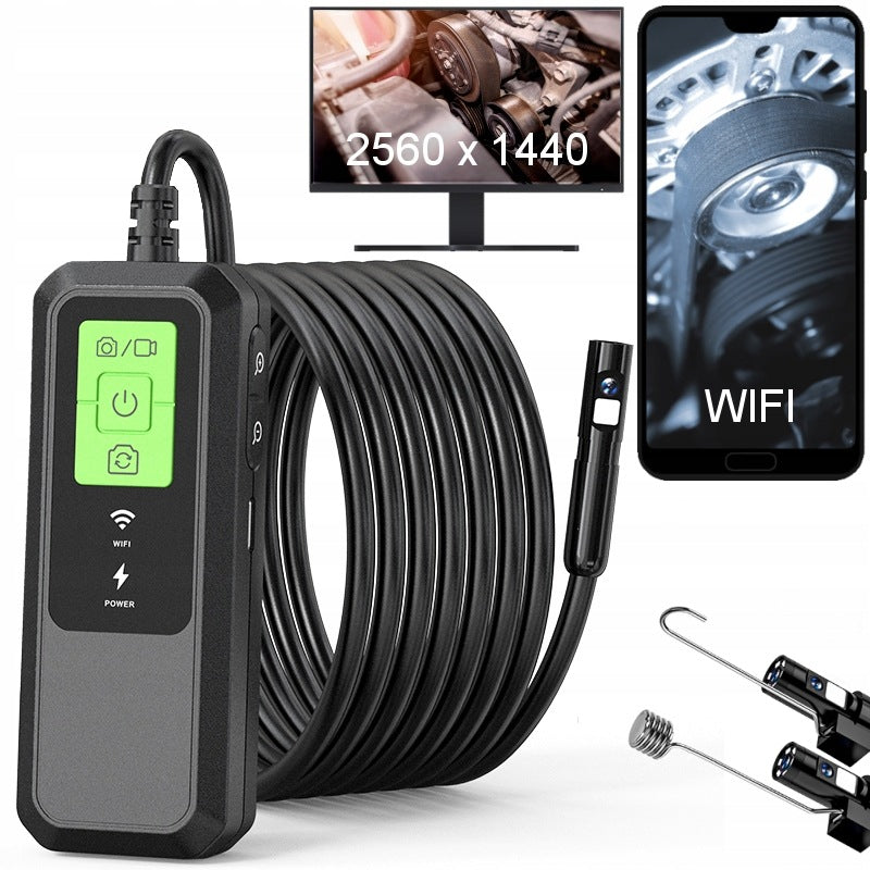 ENDOSCOPE CAMERA INSPECTION DUO LED WIFI PC FOR TEL APP 5 METER CORD