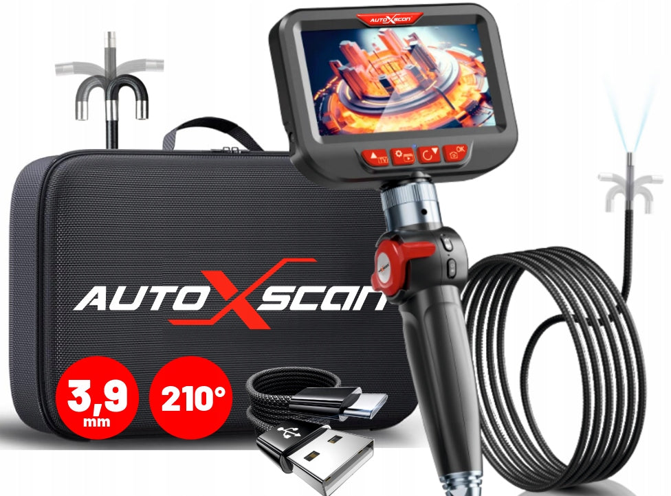 ENDOSCOPE INSPECTION CAMERA 3.9MM 210° SWIVEL IP67 LCD AUTOXSCAN X306PRO Manufacturer code X306PRO