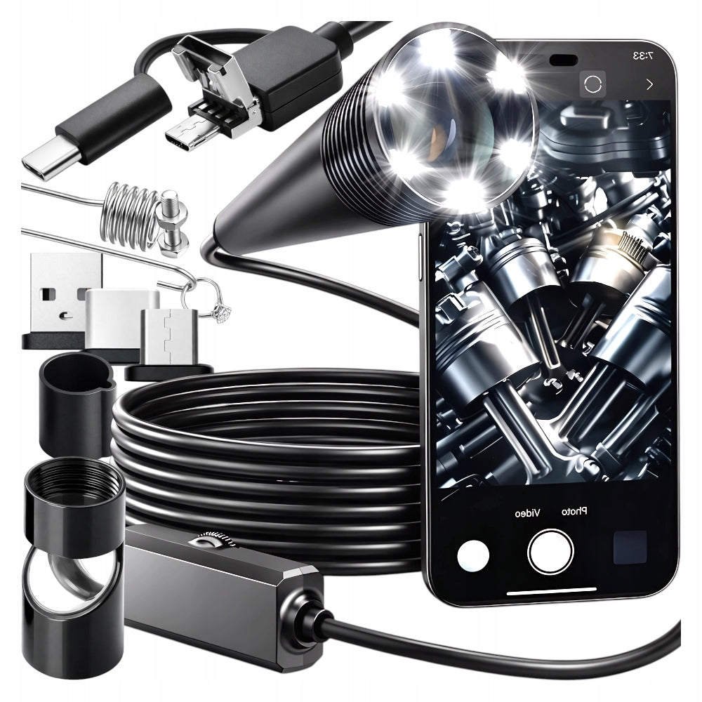 ENDOSCOPE INSPECTION CAMERA FOR ANDROID HD 5M USB MOTOR TUBES