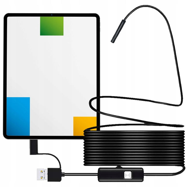ENDOSCOPE INSPECTION CAMERA RIGID CABLE 2M 480P ANDROID USB-C HY-008