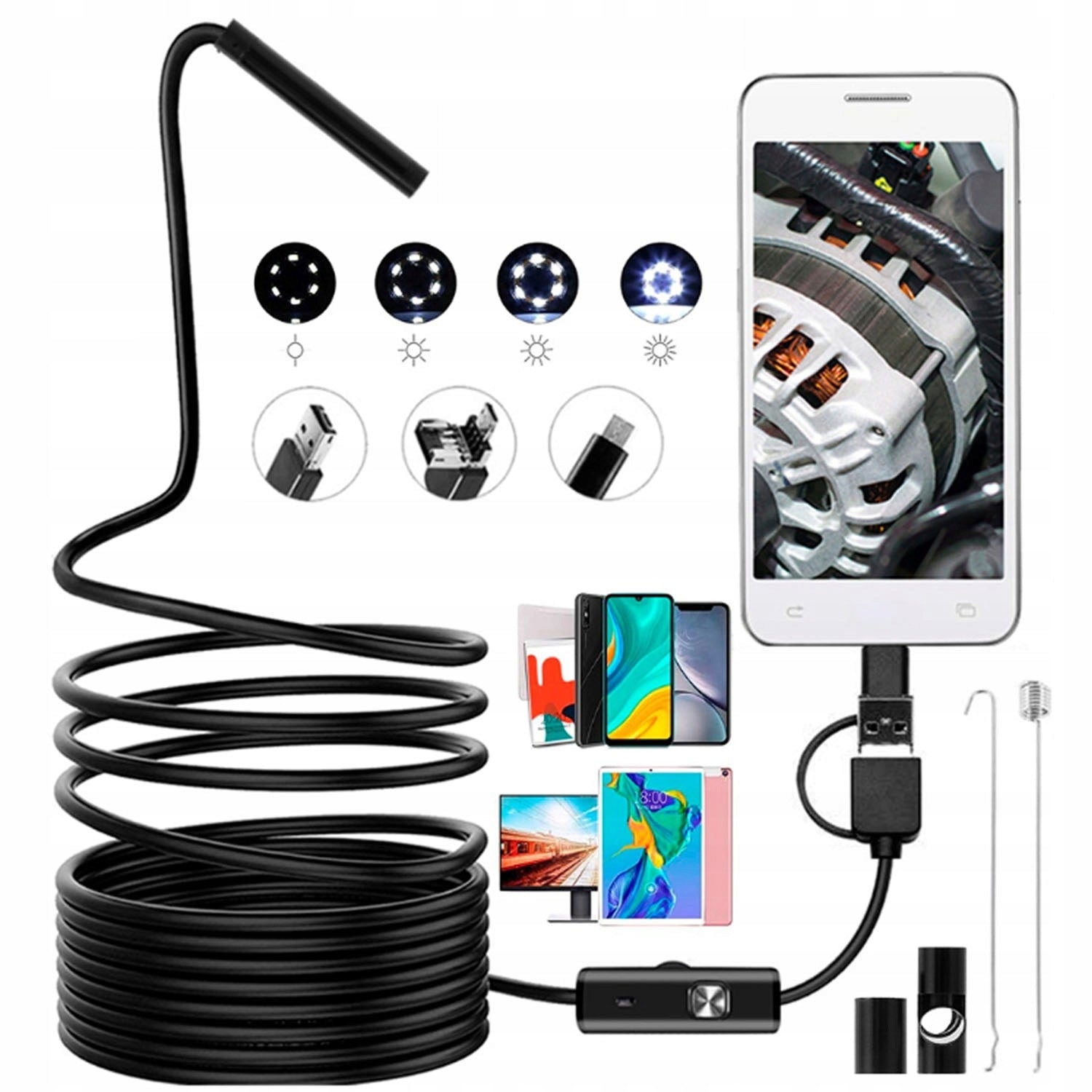 ENDOSCOPE INSPECTION CAMERA USB ANDROID WORKSHOP MICRO 2M Brand no brand
