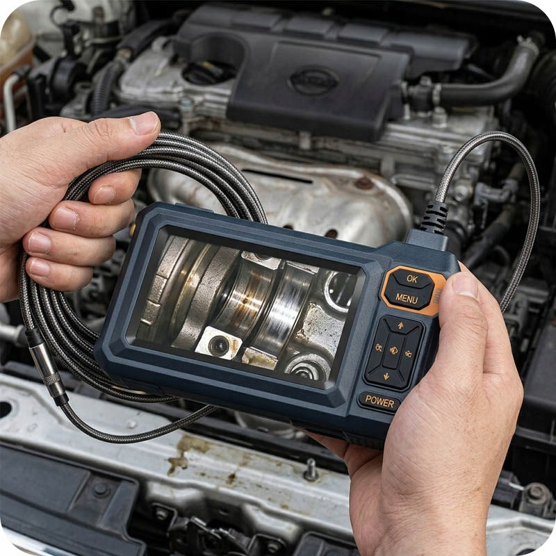 ENDOSCOPE INSPECTION CAMERA WITH 4.3 LCD 8MM 5M FULL HD SCREEN DISPLAY Manufacturer code Kamera inspekcyjna DeepEye