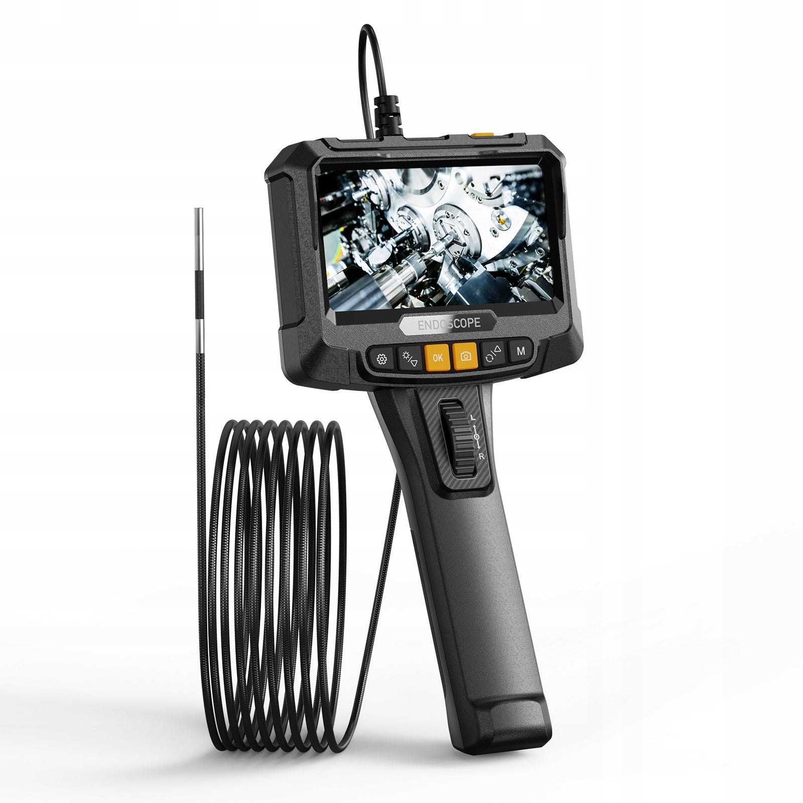ENDOSCOPE S10 BORESCOPE MOVABLE ROTATING HEAD 360° 5″ FULL HD 2MP 3,9mm 1m Manufacturer code S10 3.9