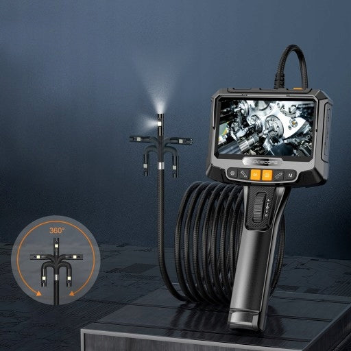 ENDOSCOPE S10 ROTATING BORESCOPE HEAD 360° DUAL 2 FHD CAMERAS 5″ 8,5mm 1,5m Manufacturer code S10 32GB