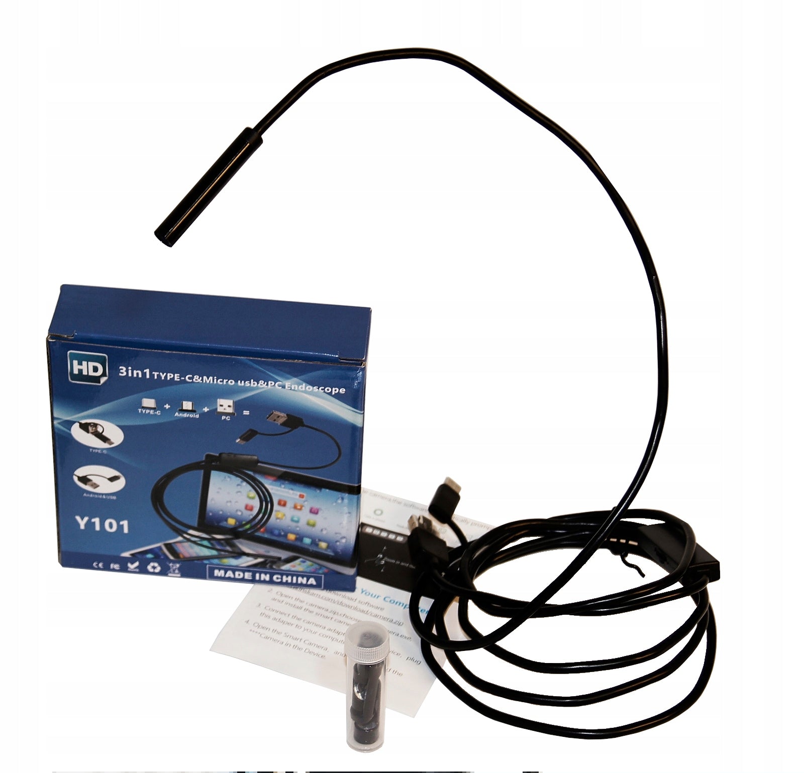 ENDOSCOPIC CAMERA INSPECTION ANDROID PHONE PC