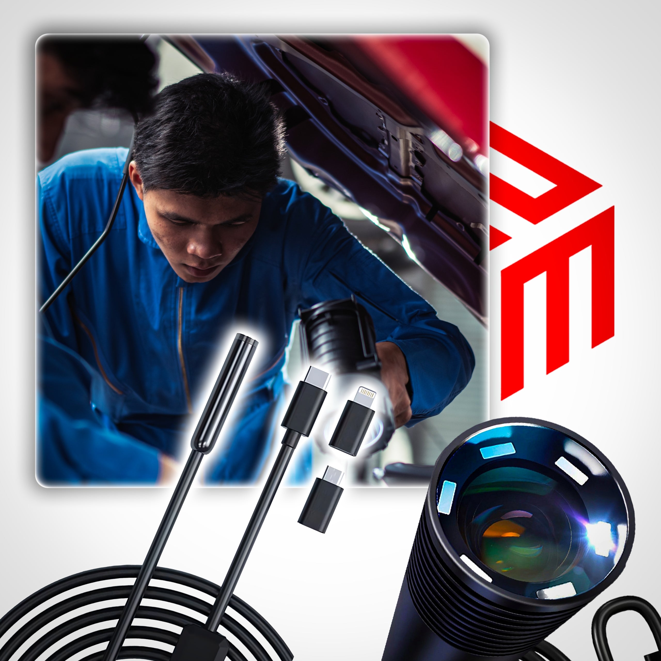 ENDOSCOPIC INSPECTION CAMERA FOR PHONE 3M QUALITY FULL HD WATERPROOF Manufacturer code ZAM-E1586