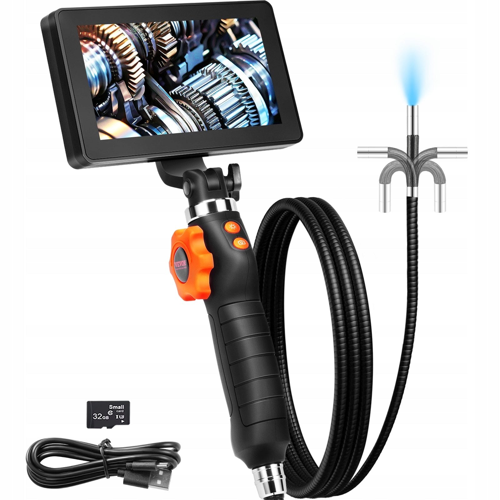 ENDOSCOPIC INSPECTION CAMERA Vevor Articulated Screen 5 inches 1080P