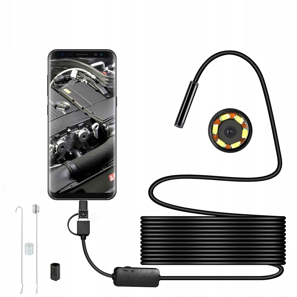 ENDOSKOP INSPECTION CAMERA USB C FULL HD 1944p APP FOR WIFI PHONE 8mm 5m EAN (GTIN) 5904890522367