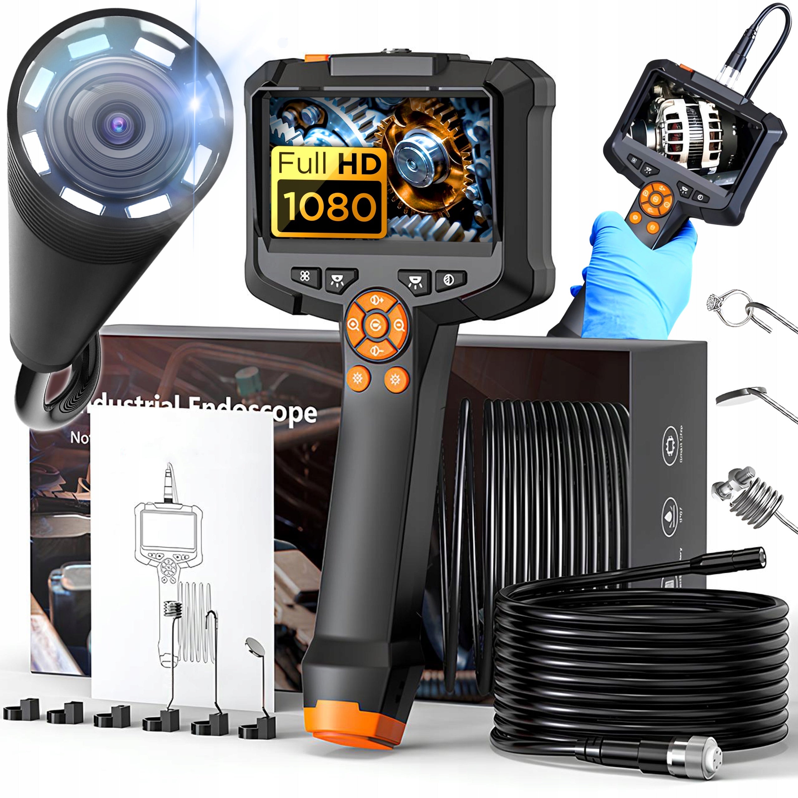 ENDOSKOP WORKSHOP INSPECTION CAMERA FULLHD 1080p 4,3" 2000mAh LED 5m Brand Blow