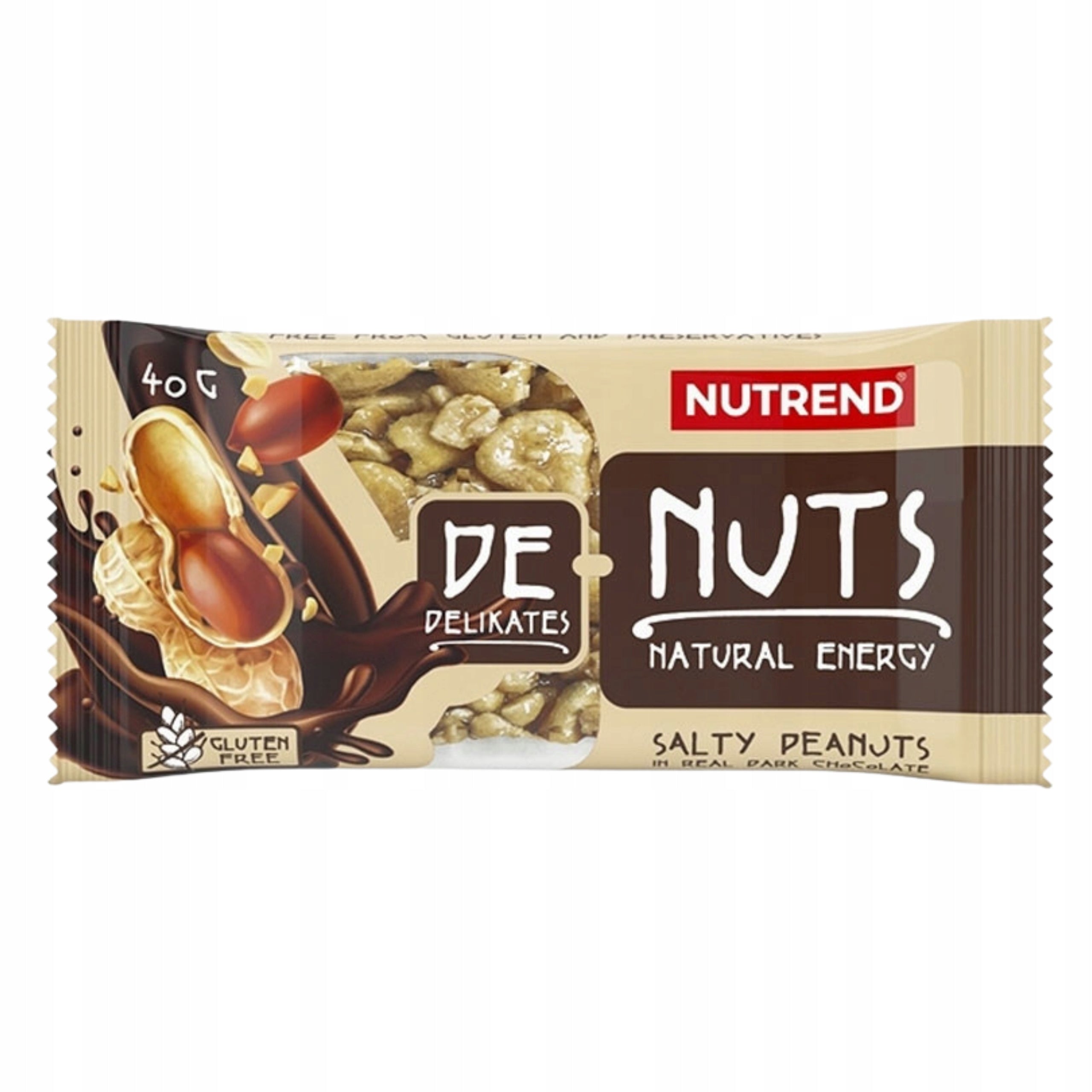 ENERGY BAR WALNUT DENUTS DELIKATES FIT SNACK 19% PROTEIN 40g Brand Nutrend