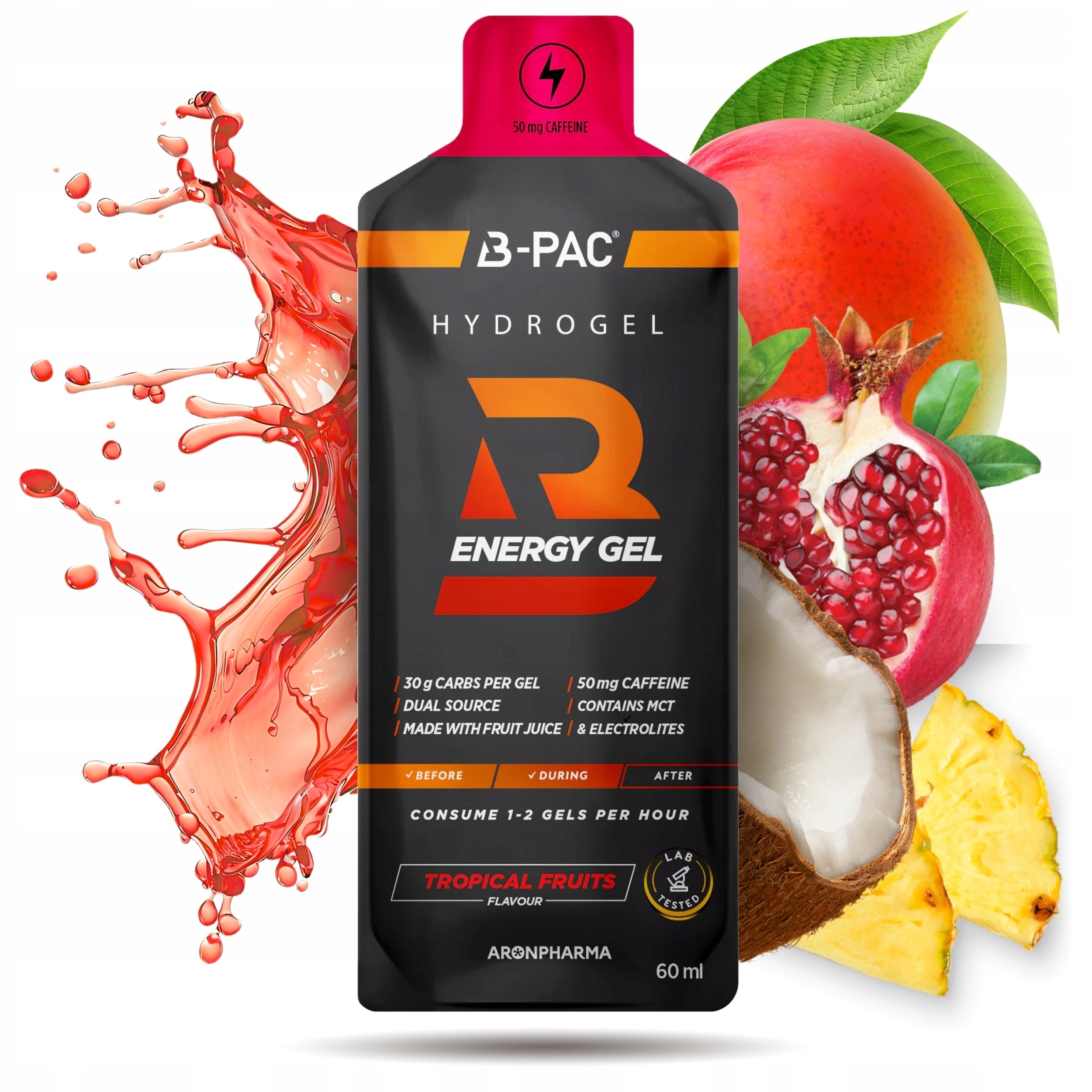ENERGY GEL AronPharma B-PAC Fast Absorbing 60 ml Tropical Fruits