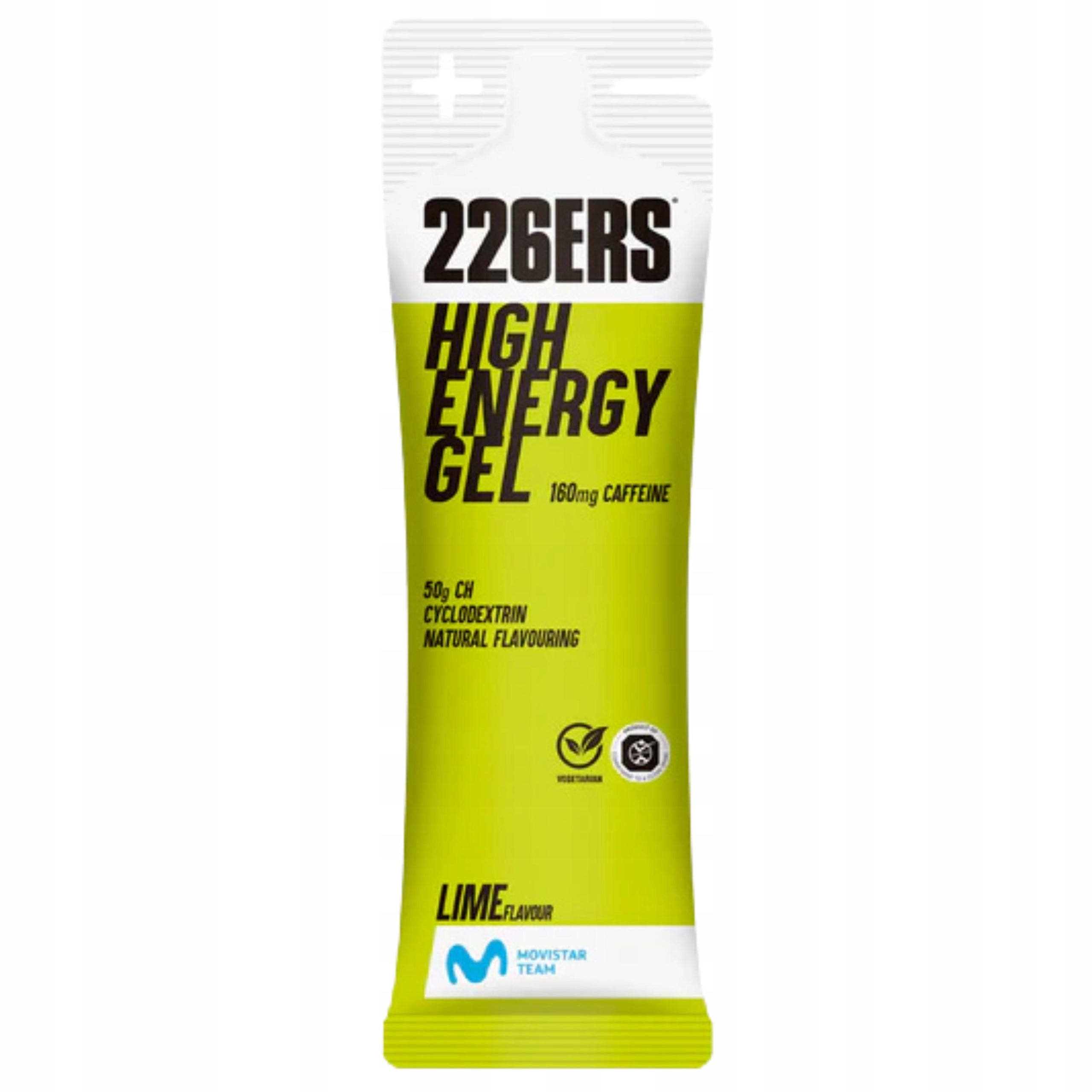 ENERGY GEL HIGH ENERGY GEL 226ERS lime CYCLODEXTRIN CAFFEINE 76g Expiration date at least six months from the date of purchase
