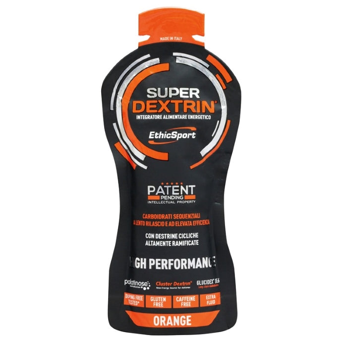 ENERGY GEL ORANGE SUPER DEXTRIN ETHICSPORT WITHOUT CAFFEINE VEGAN 58ML Expiration date at least six months from the date of purchase