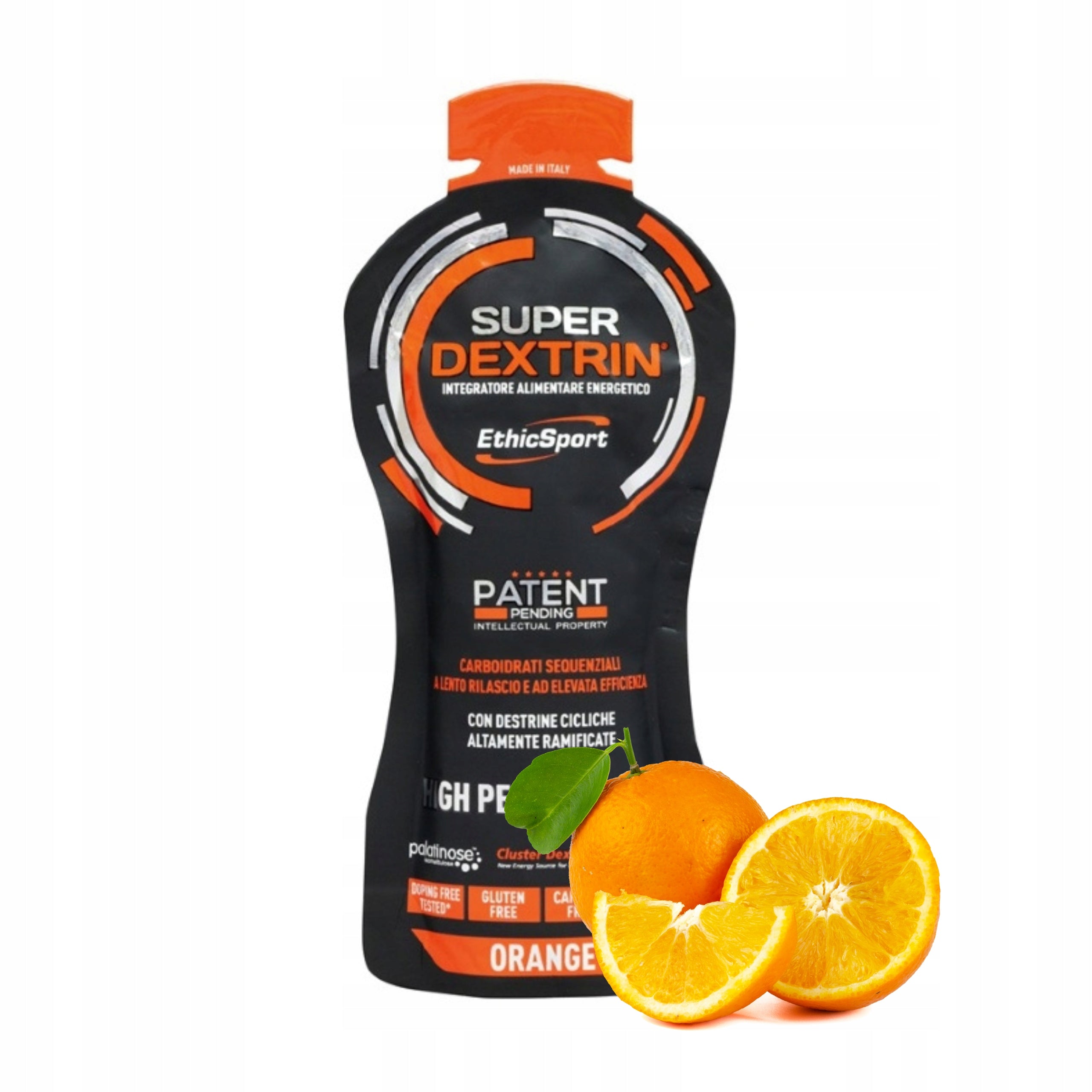 ENERGY GEL ORANGE SUPER DEXTRIN ETHICSPORT WITHOUT CAFFEINE VEGAN 58ML