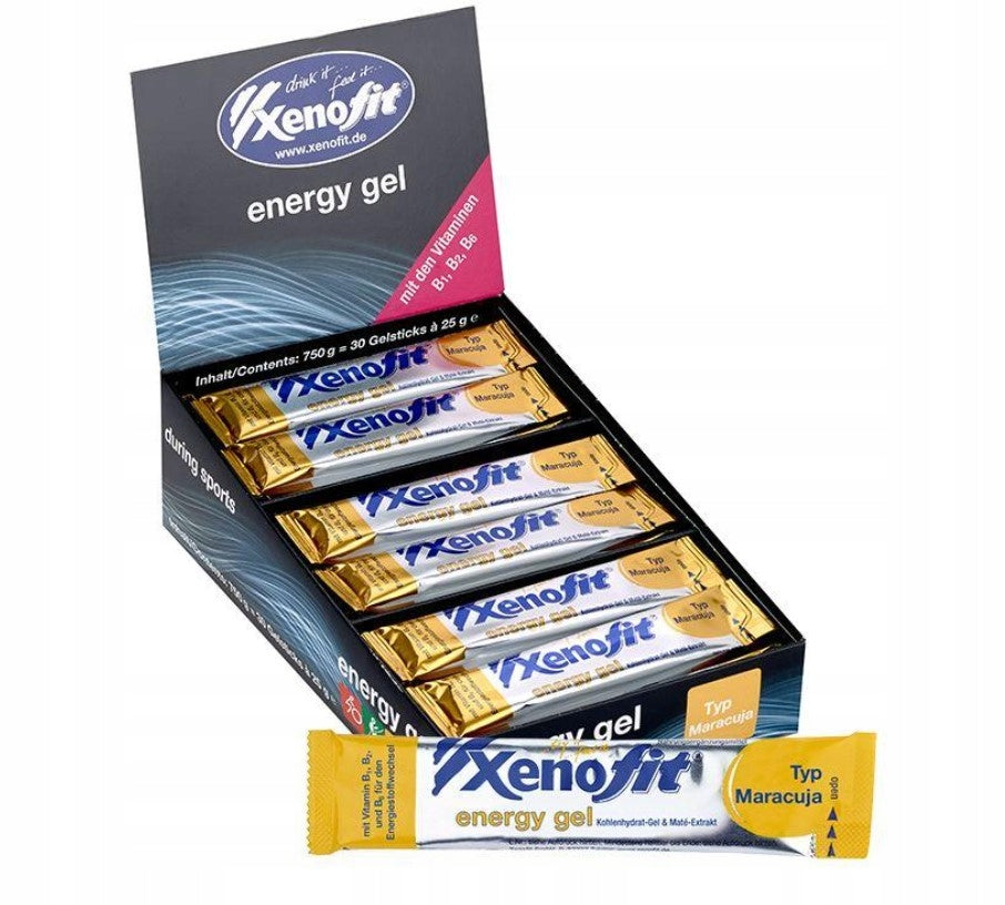 ENERGY GEL PASSION FRUIT XENOFIT 25G CARBOHYDRATES VITAMIN B1 B2 B6 Manufacturer code ŻEL ENERGETYCZNY MARAKUJA XENOFIT 25G