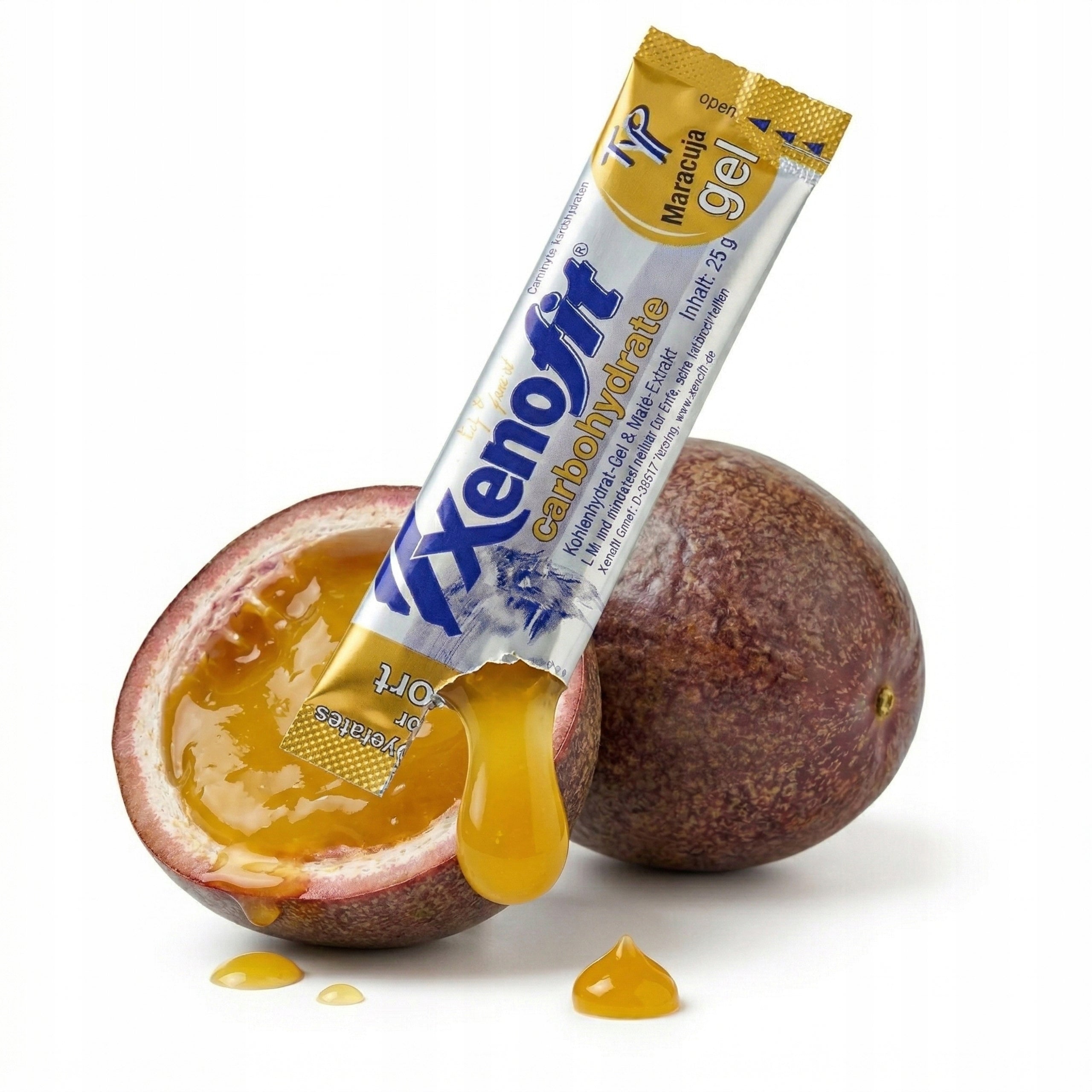 ENERGY GEL PASSION FRUIT XENOFIT 25G CARBOHYDRATES VITAMIN B1 B2 B6