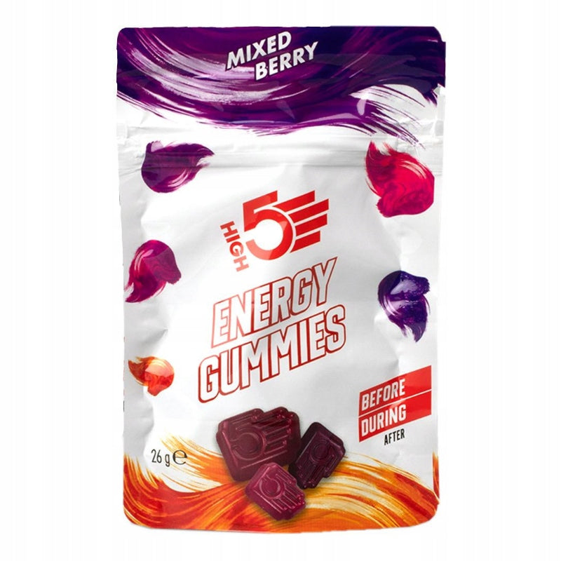 ENERGY GUMMIES with sodium and vitamin B6 HIGH5 with berry flavor 26g