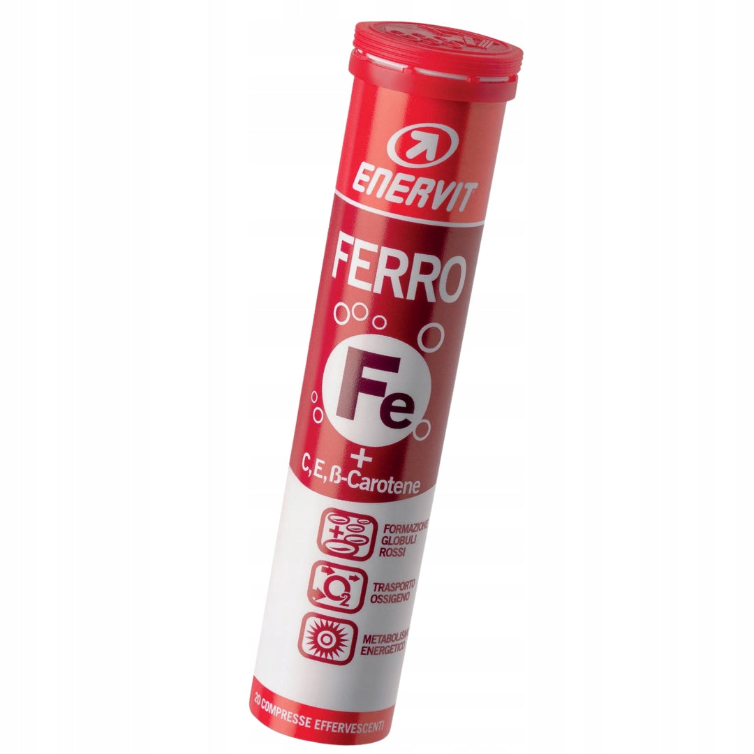 ENERVIT FERRO FE IRON VITAMINS LARGE DOSE SUPER ABSORBABLE 20 TAB MOUSSE Packaging status original