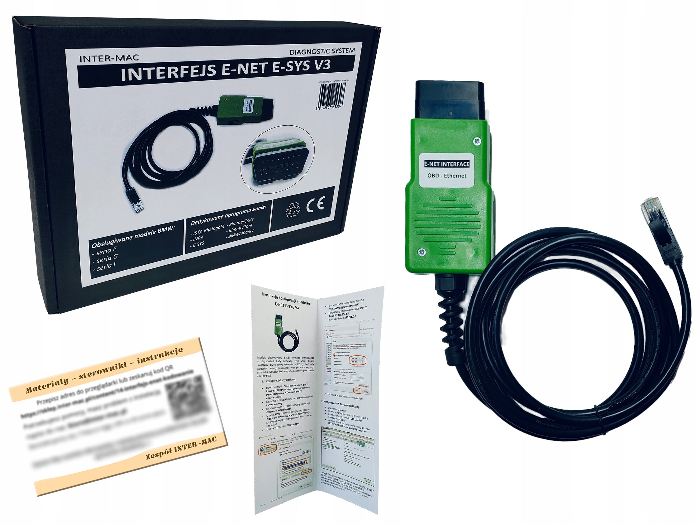 ENET E-SYS V3 interface for BMW F series G I diagnostics adaptations coding