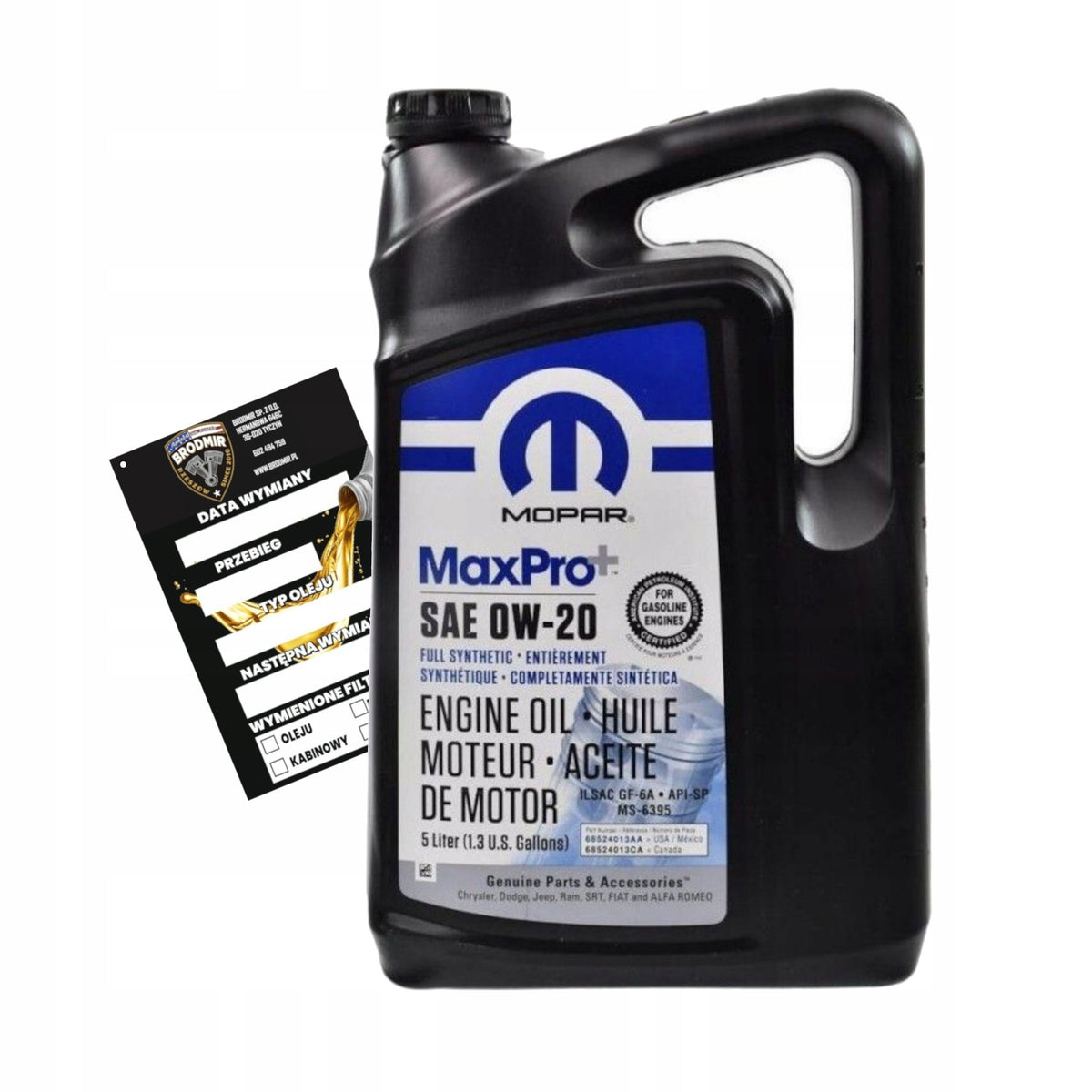 ENGINE OIL 0W20 MOPAR 5L 68218951AC