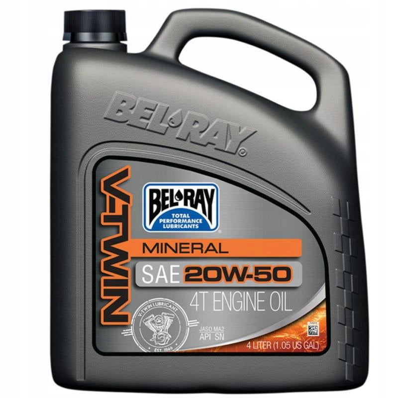 ENGINE OIL BEL-RAY V-TWIN MINERAL 20W50 4L