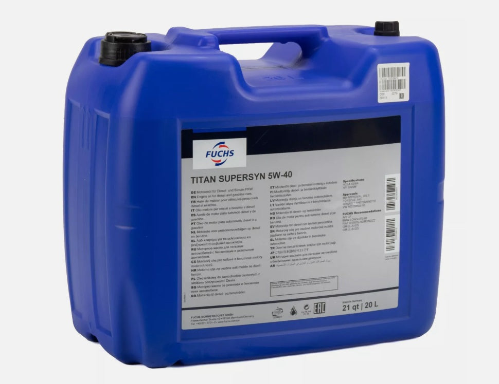 ENGINE OIL FUCHS TITAN SUPERSYN 5W40 C3 20L