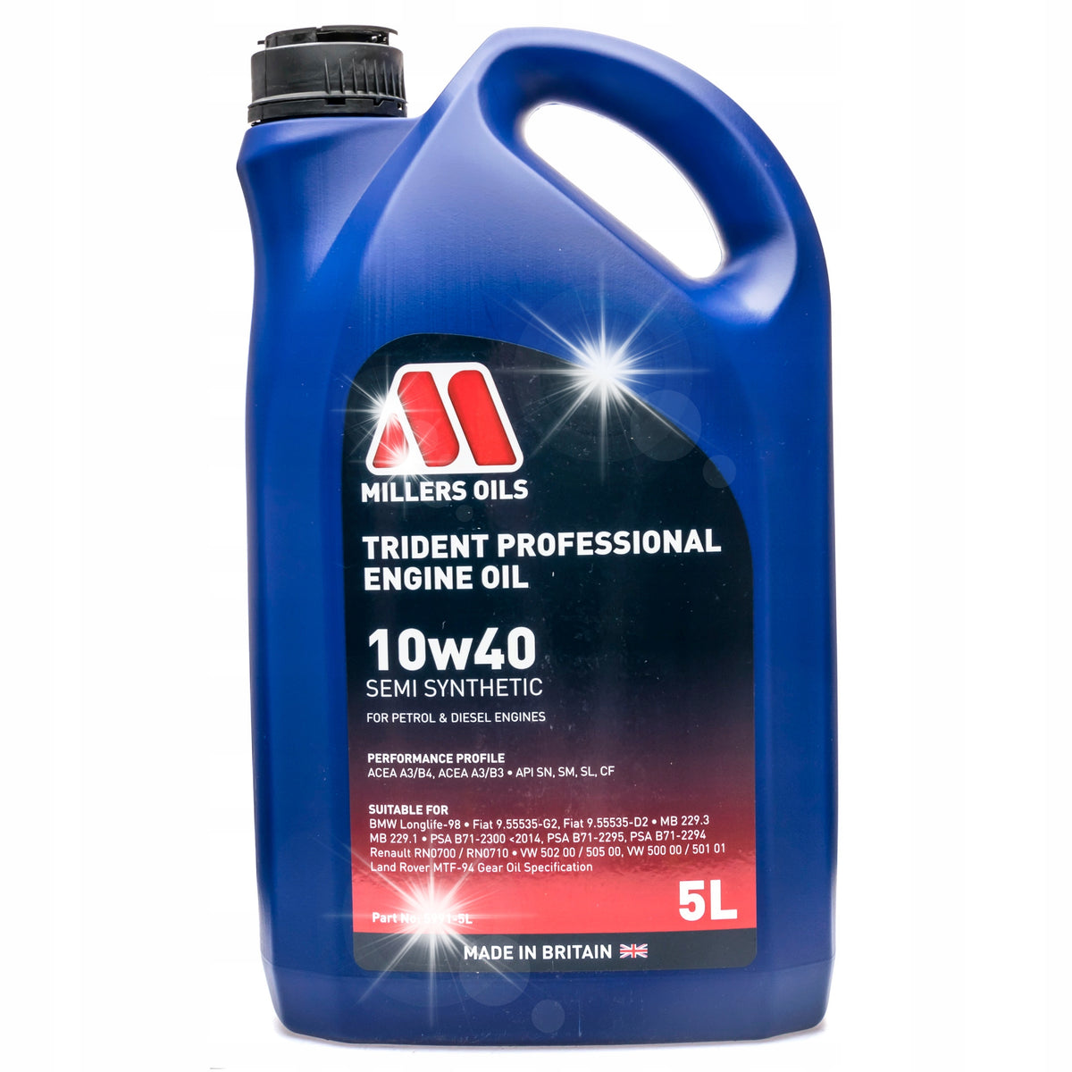 ENGINE OIL MILLERS 5991 TRIDENT PROFESSIONAL 10W40 10W-40 5L