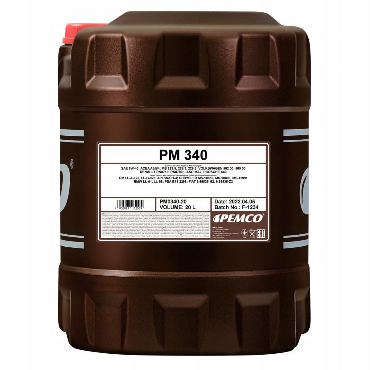 ENGINE OIL PEMCO 340 5W-40 20L