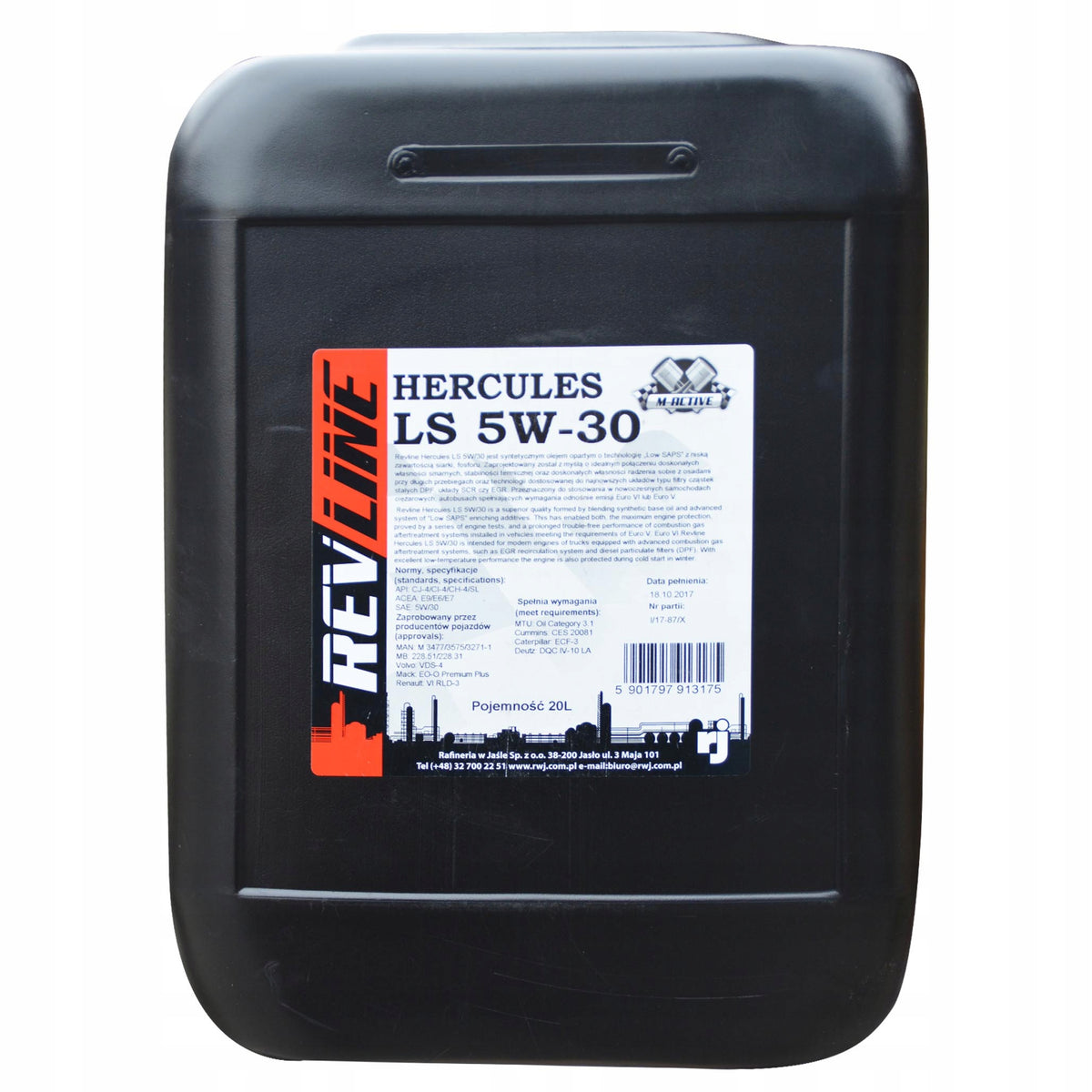 ENGINE OIL REVLINE 5W30 LS (LOW SAPS) 20L