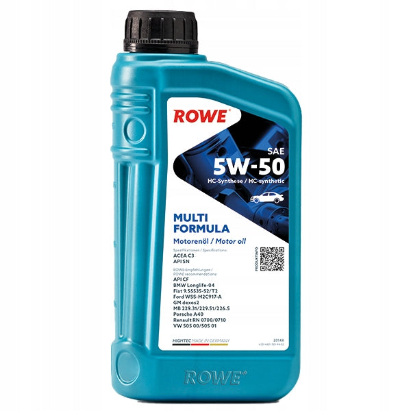 ENGINE OIL ROWE HIGHTEC MULTI FORMULA 5W-50 1L Manufacturer code 20148-0010-99
