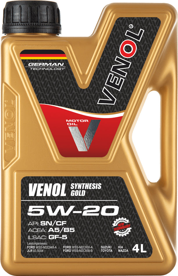 ENGINE OIL VENOL SYNTHESIS GOLD 5W20 4L A5/B5 FORD