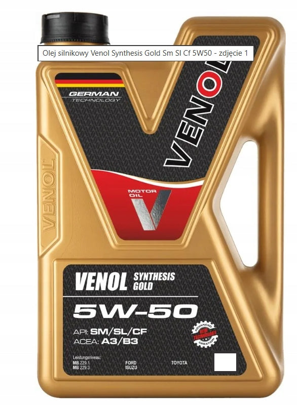 ENGINE OIL VENOL SYNTHESIS GOLD SM SL CF 5W50 1L