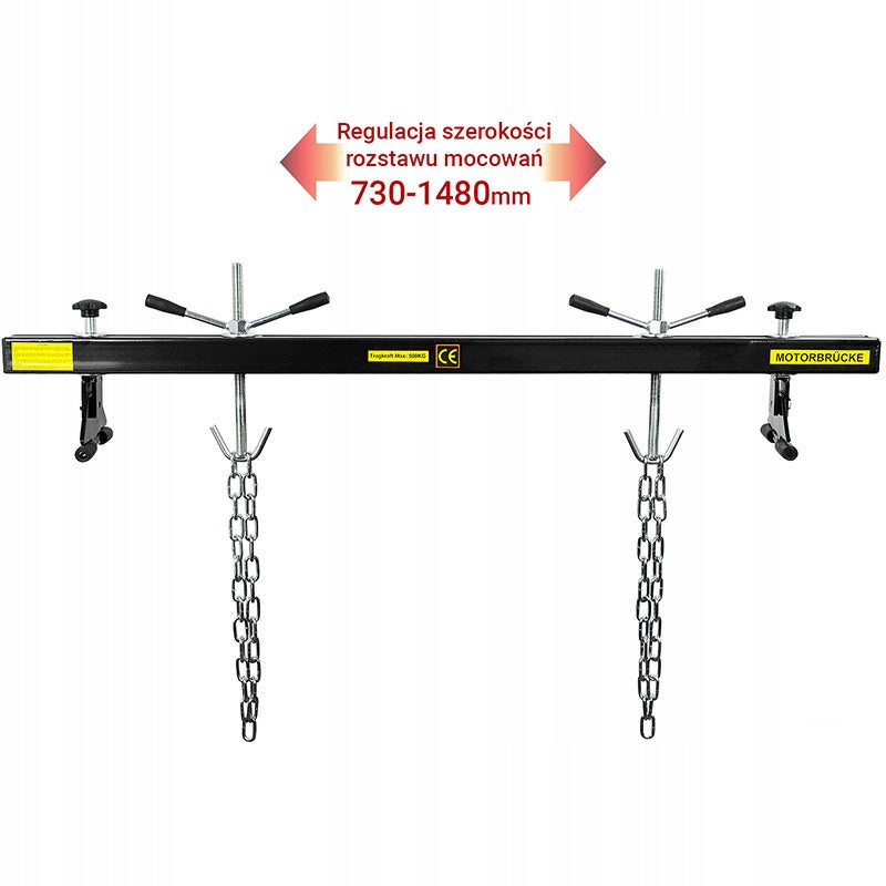 ENGINE SUSPENSION BEAM TRAVERSE 500KG STRONG ANCHORS ADJUSTABLE Manufacturer code SN0301-3