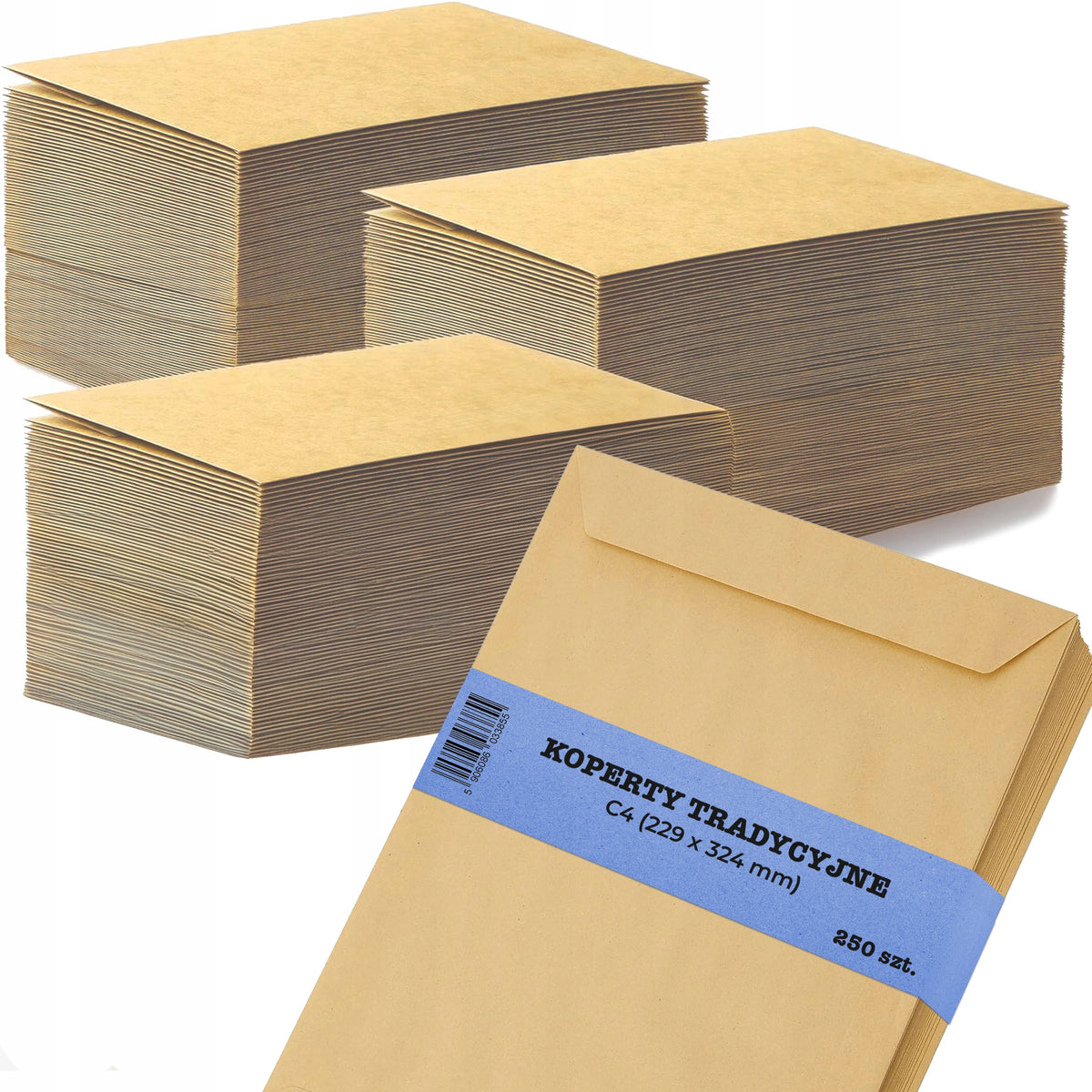 ENVELOPE BROWN OFFICE LETTER C4 WITHOUT WINDOW STRONG ADHESIVE 250 PCS