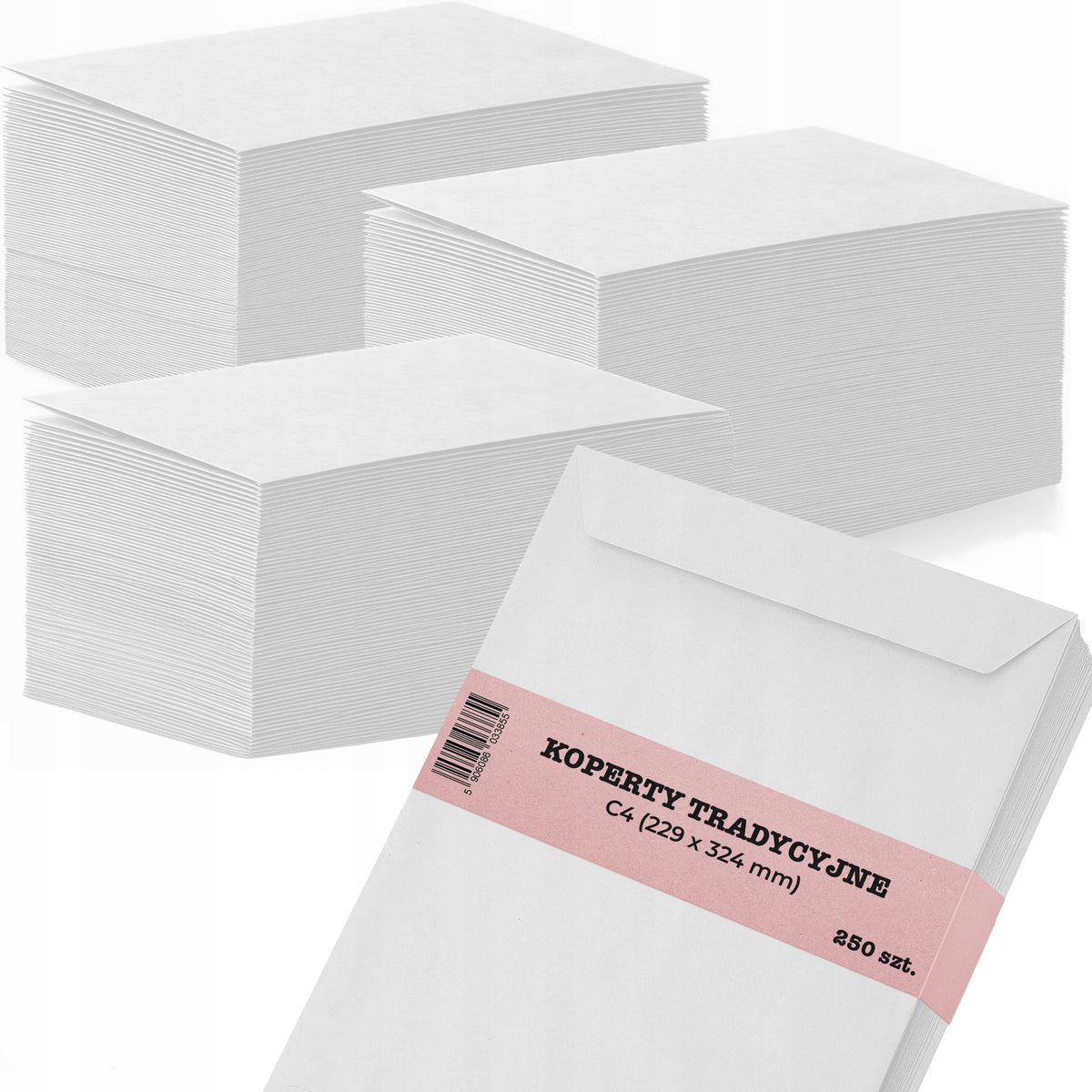 ENVELOPE WHITE OFFICE LETTER C4 WITHOUT WINDOW STRONG ADHESIVE 250 PCS