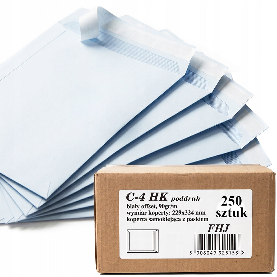 ENVELOPES C4 LETTER OFFICE C4 HK SELF-ADHESIVE WITH STRAP 250 PCS FHJ