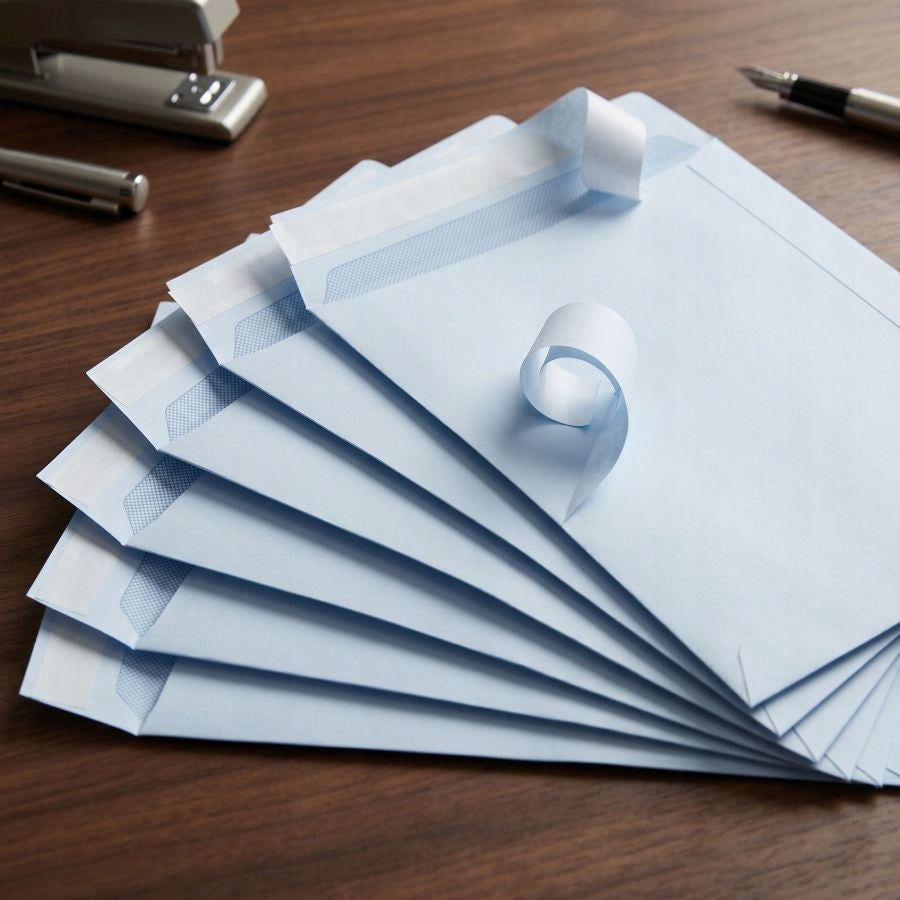 ENVELOPES C4 WHITE LETTER OFFICE C4 HK SELF-STICKING WITH STRAP 25 PCS FHJ Packaging status original