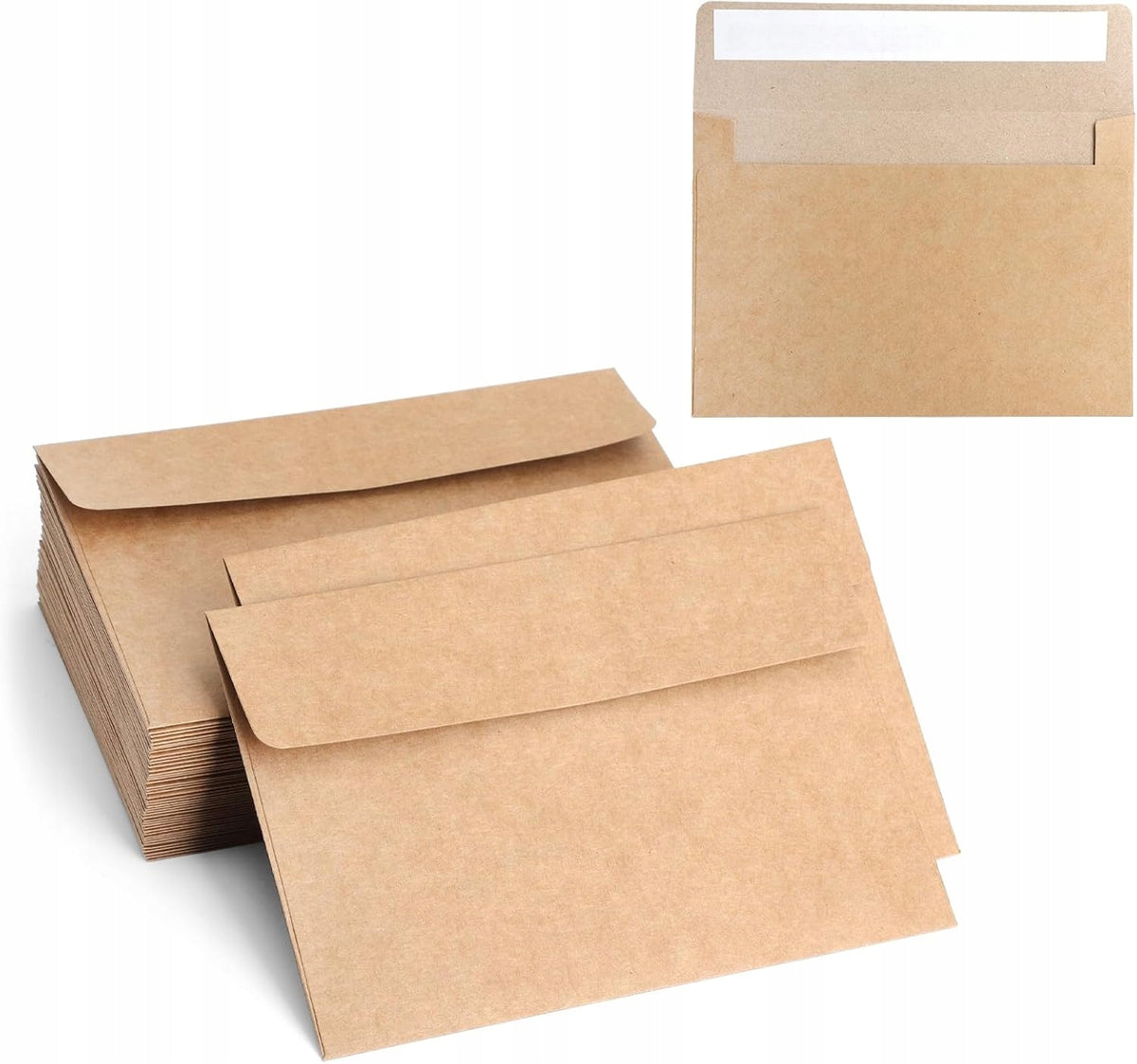 ENVELOPES C6 100 PIECES KRAFT PAPER 114X162MM BROWN ECO-FRIENDLY