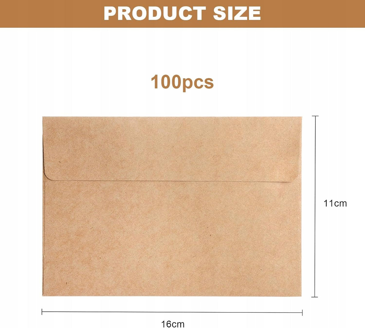 ENVELOPES C6 KRAFT BROWN 114X162MM 100PCS SELF-ADHESIVE ECO