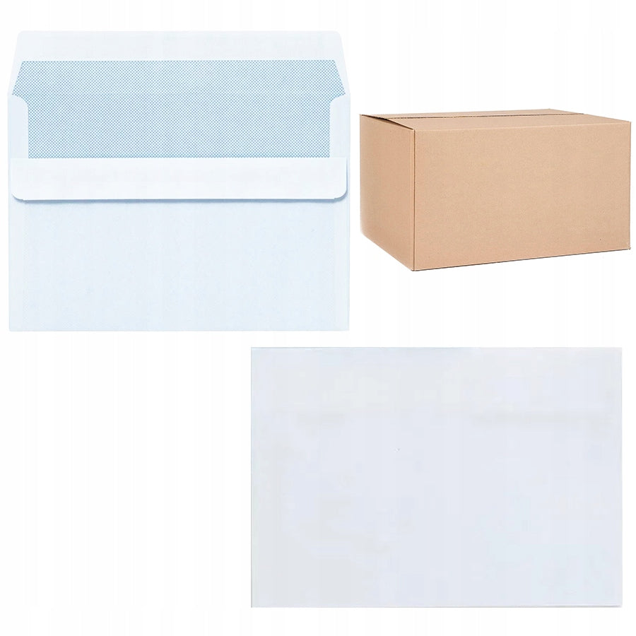 ENVELOPES C6 LETTER SK self-sticking WHITE 1000 pcs STRONG ADHESIVE