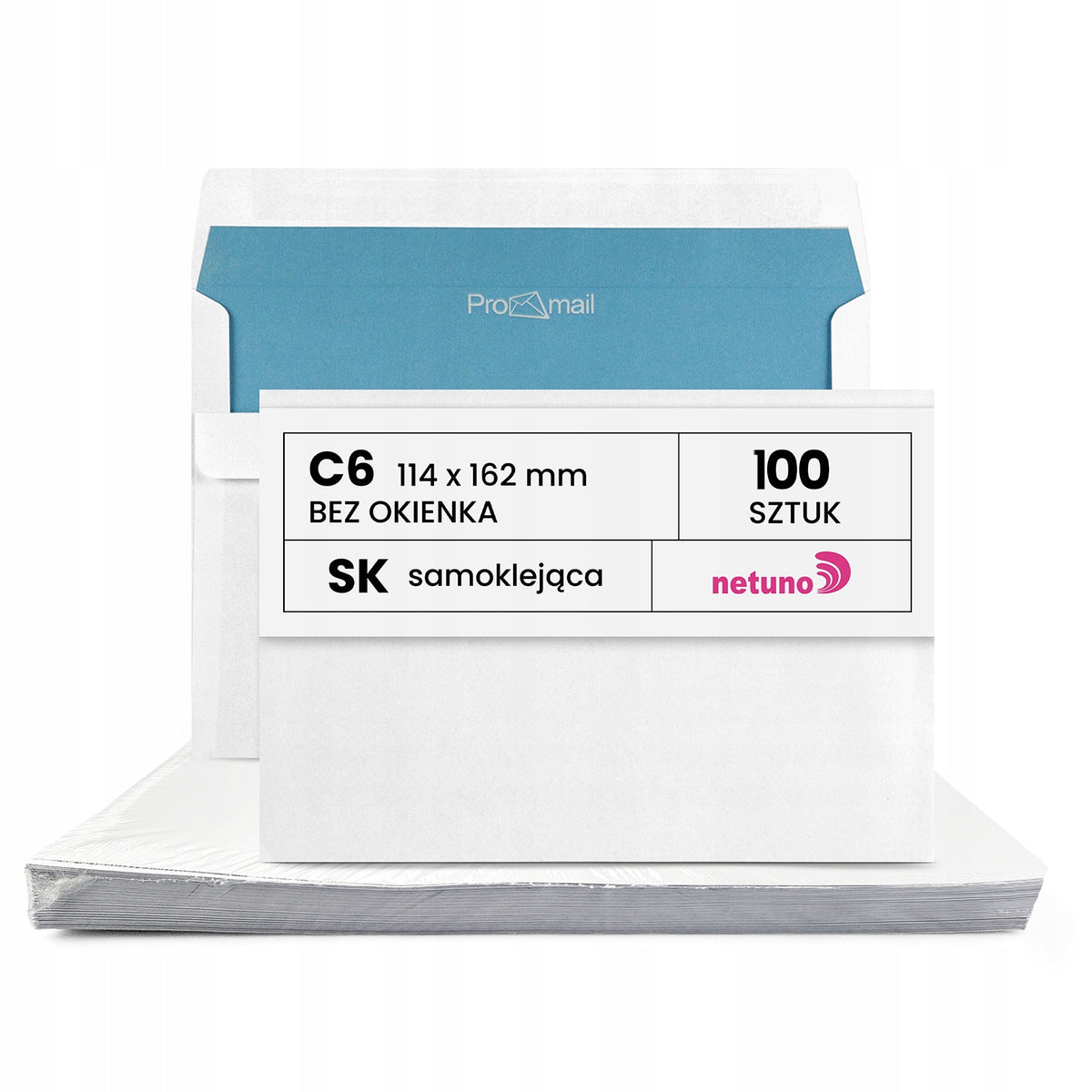 ENVELOPES C6 SK LETTER SELF-STICKING WHITE OFFICE FOR CORRESPONDENCE 100 PCS.