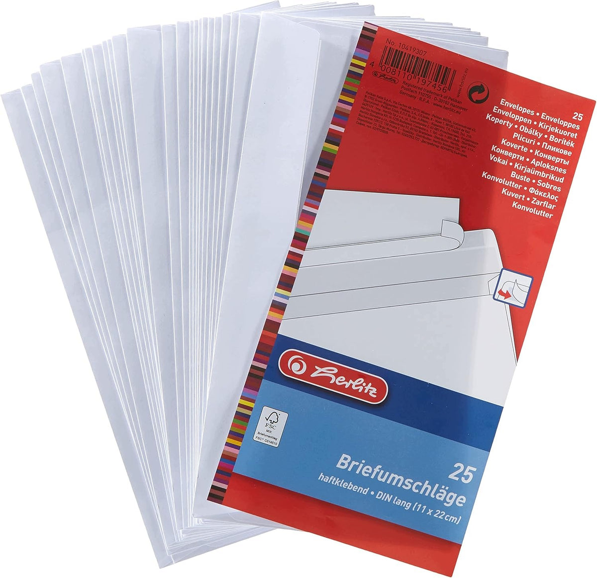 ENVELOPES DL SELF-ADHESIVE WHITE 75G/M² WOOD-FREE PAPER