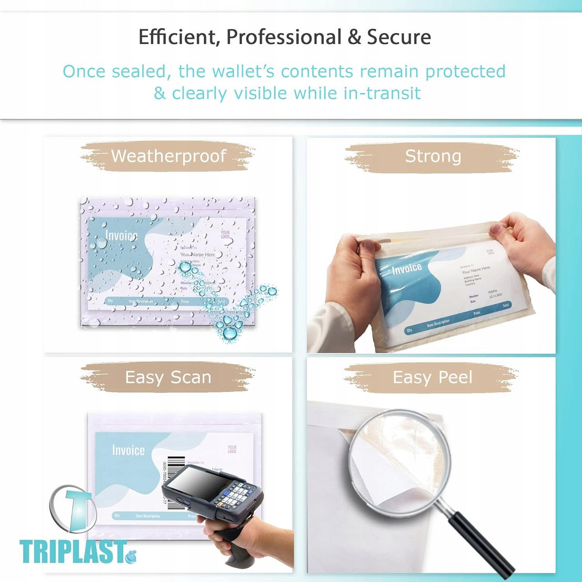 ENVELOPES FOR DOCUMENTS A6 100 PCS TRANSPARENT SELF-ADHESIVE Format A1