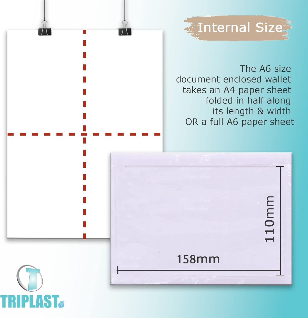 ENVELOPES FOR DOCUMENTS A6 100 PCS TRANSPARENT SELF-ADHESIVE Number of pieces on offer 33 szt.