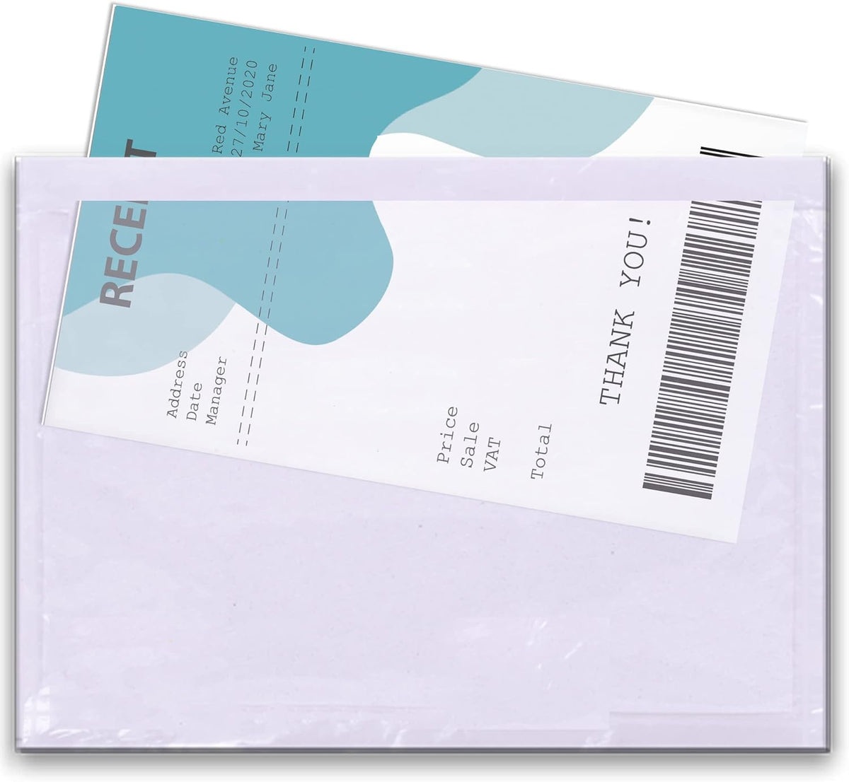 ENVELOPES FOR DOCUMENTS A6 100 PCS TRANSPARENT SELF-ADHESIVE