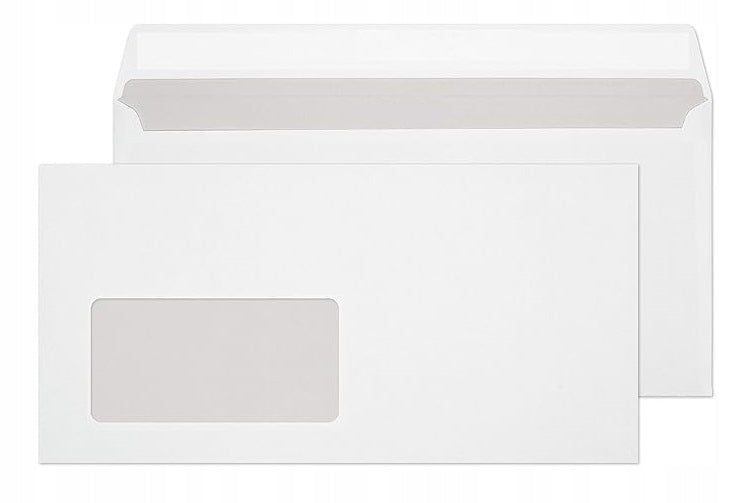 ENVELOPES WHITE DL with window 110x220 mm white self-adhesive envelope 10 PCS