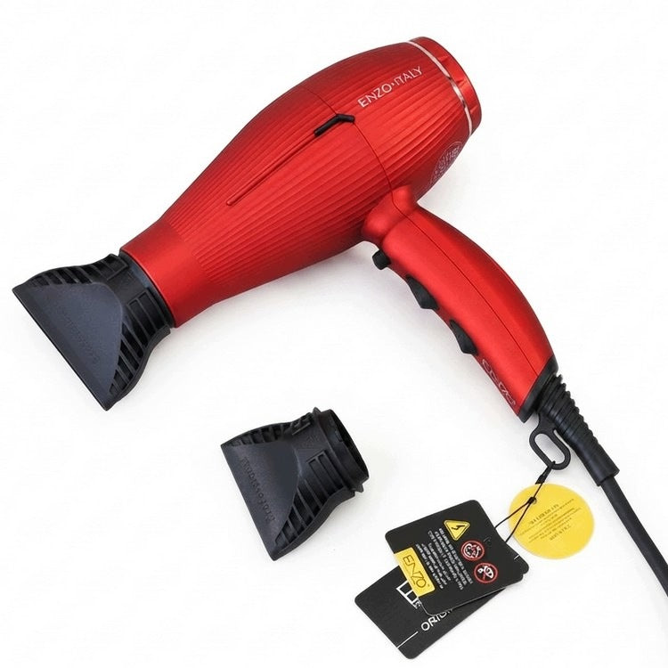 ENZO PRO ITALY IONTEC & SATIN RED HAIR DRYER WITH 1845W IONIZATION Packaging status original